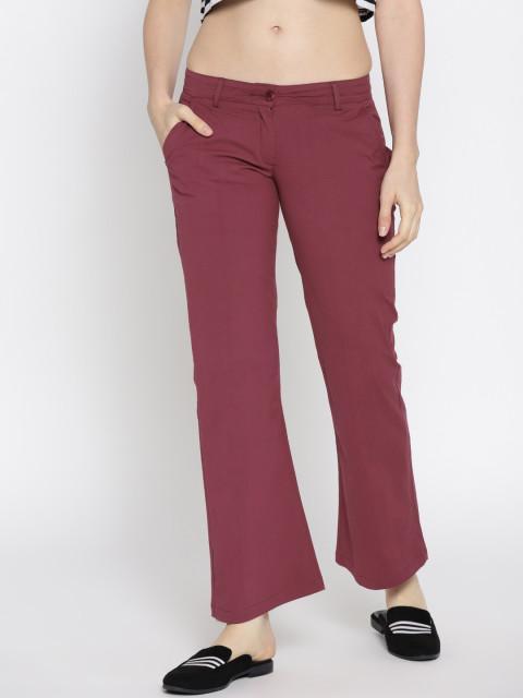 Women Solid Flared Trousers - JUMP USA