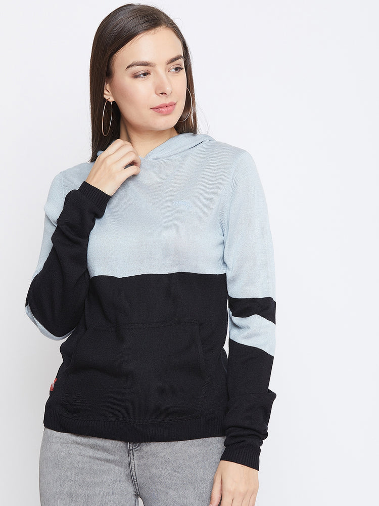 JUMP USA Women Solid Casual Hooded Pullover - JUMP USA