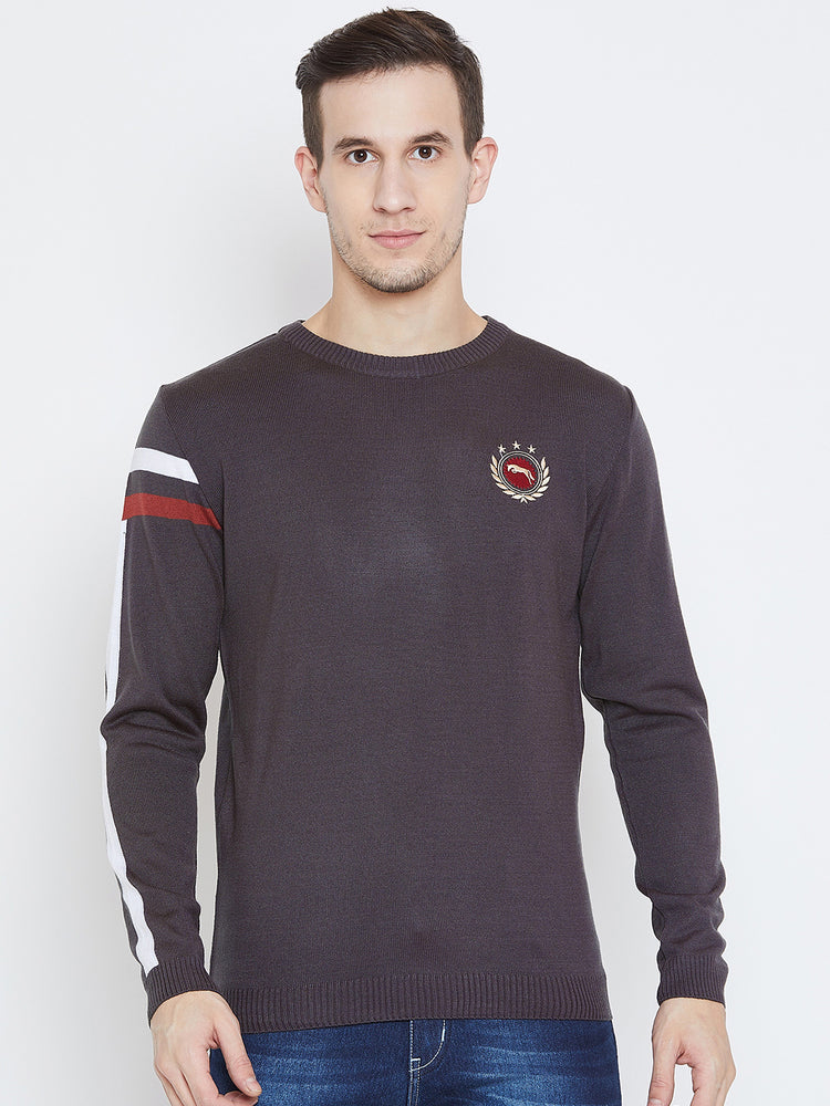 Men Charcoal Casual Sweaters - JUMP USA
