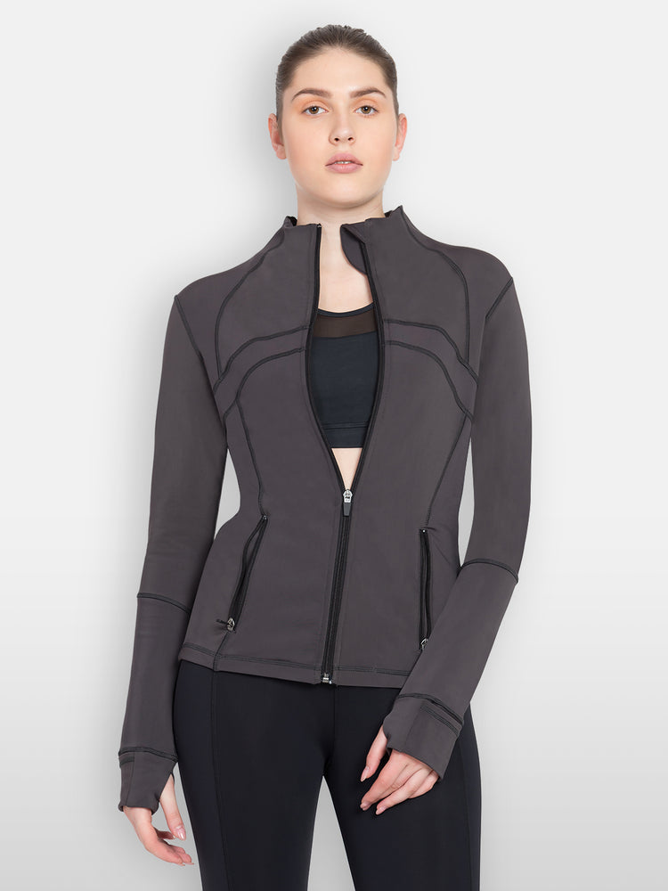 Women Solid Jacket - JUMP USA