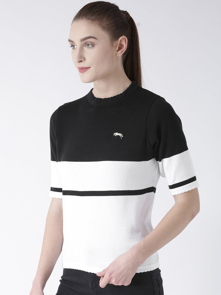 Women Half Sleeves Cotton Casual Sweater - JUMP USA (1568786219050)