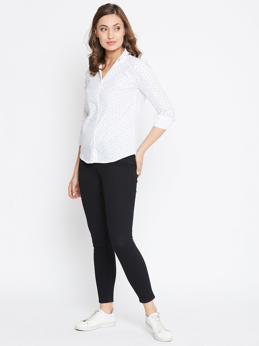 JUMP USA Women Regular Fit White Casual Shirt - JUMP USA