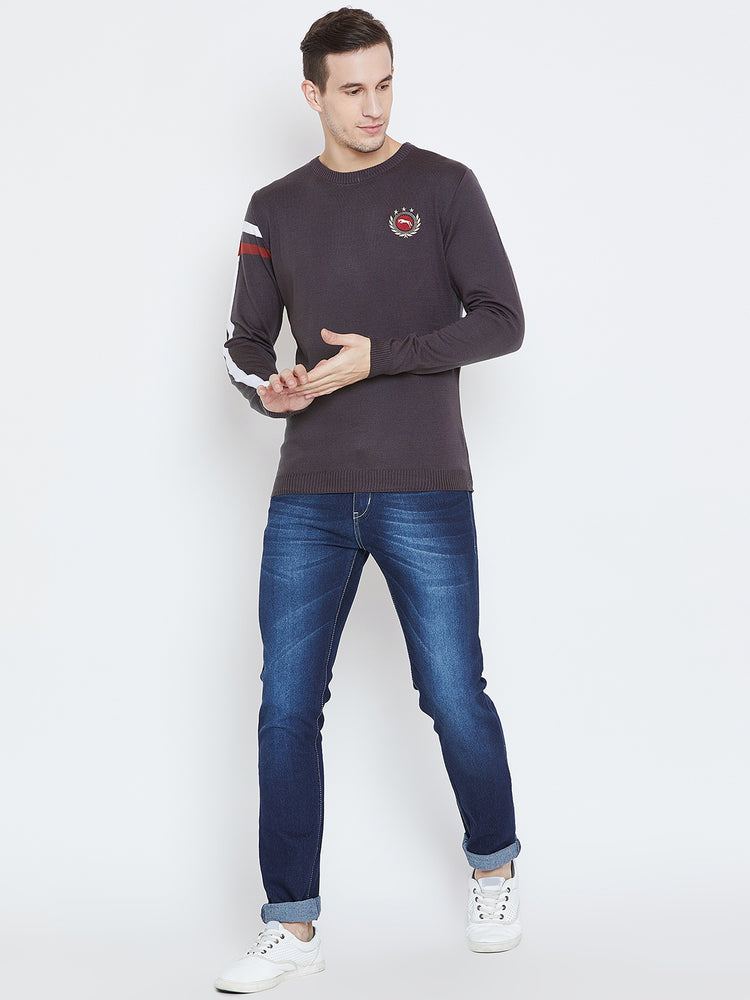 Men Charcoal Casual Sweaters - JUMP USA