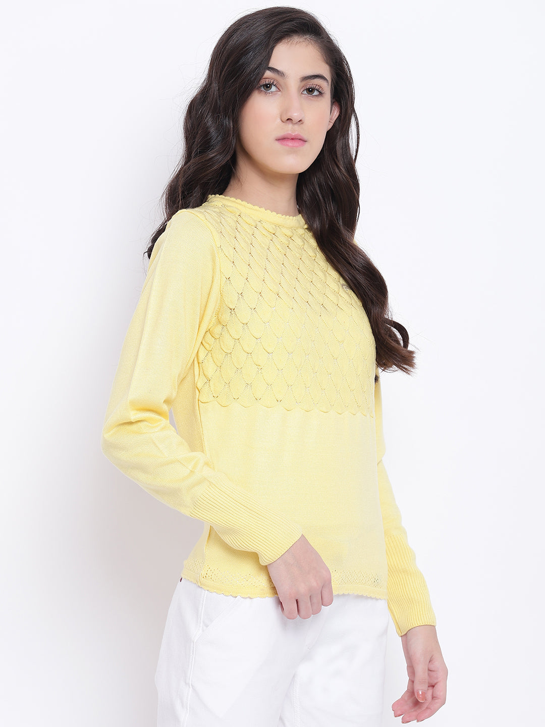 Women Yellow Casual Sweaters - JUMP USA