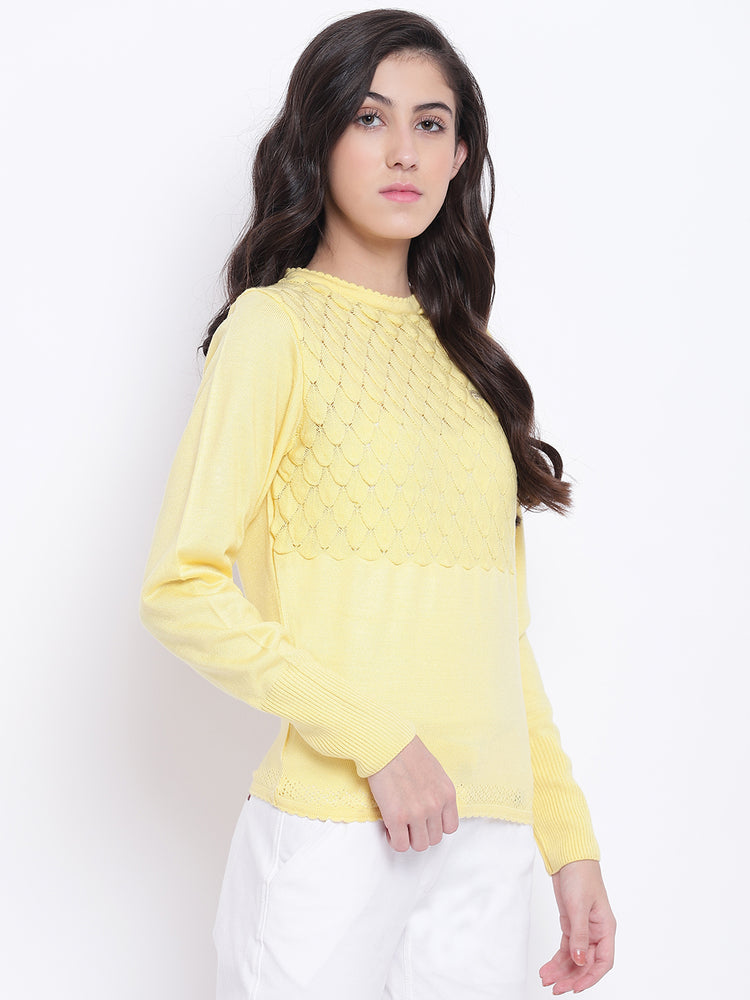 Women Yellow Casual Sweaters - JUMP USA