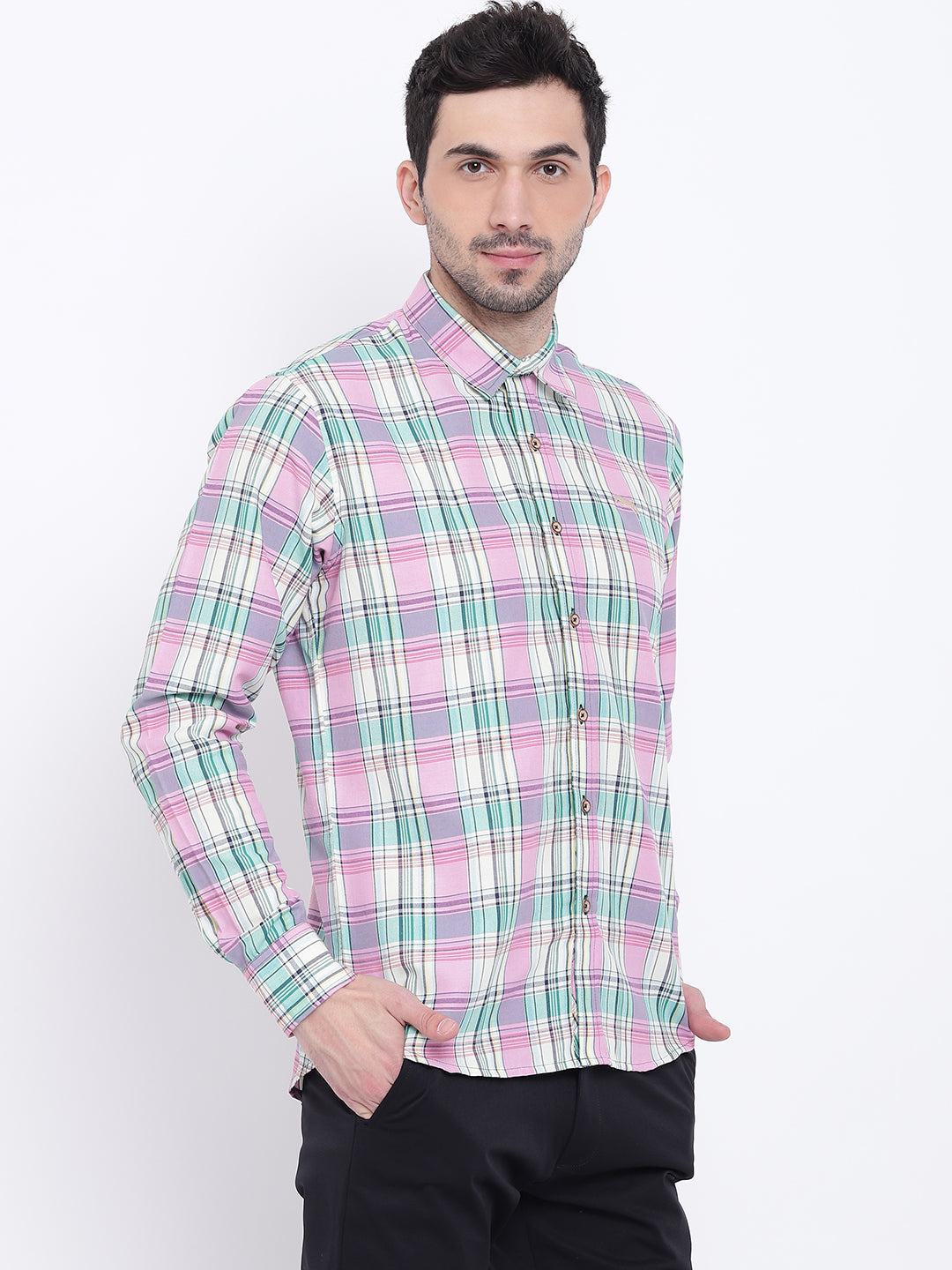 Men Casual Checked Multi Shirts - JUMP USA
