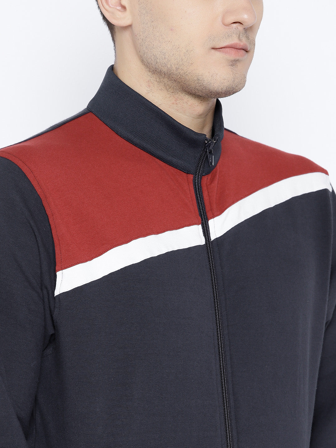 Navy Blue Solid Sweatshirt - JUMP USA