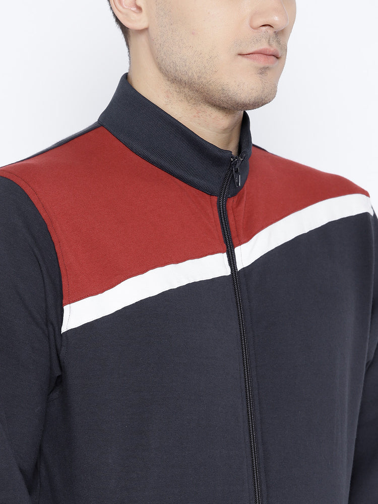 Navy Blue Solid Sweatshirt - JUMP USA