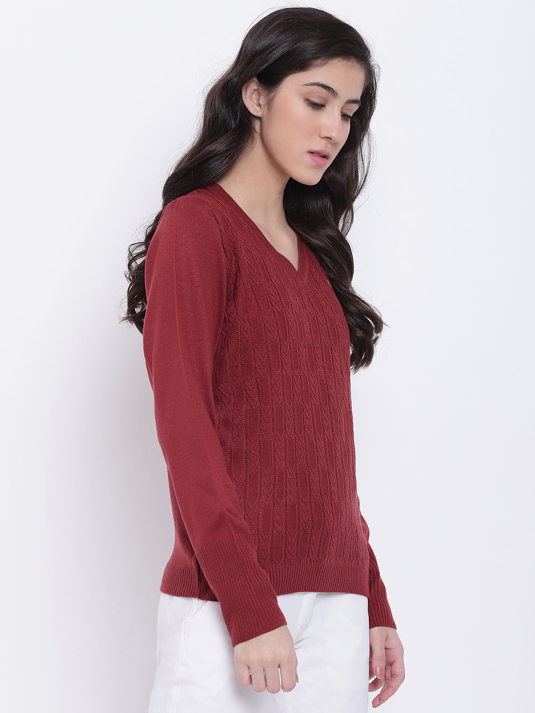 Women Red Casual Sweaters - JUMP USA