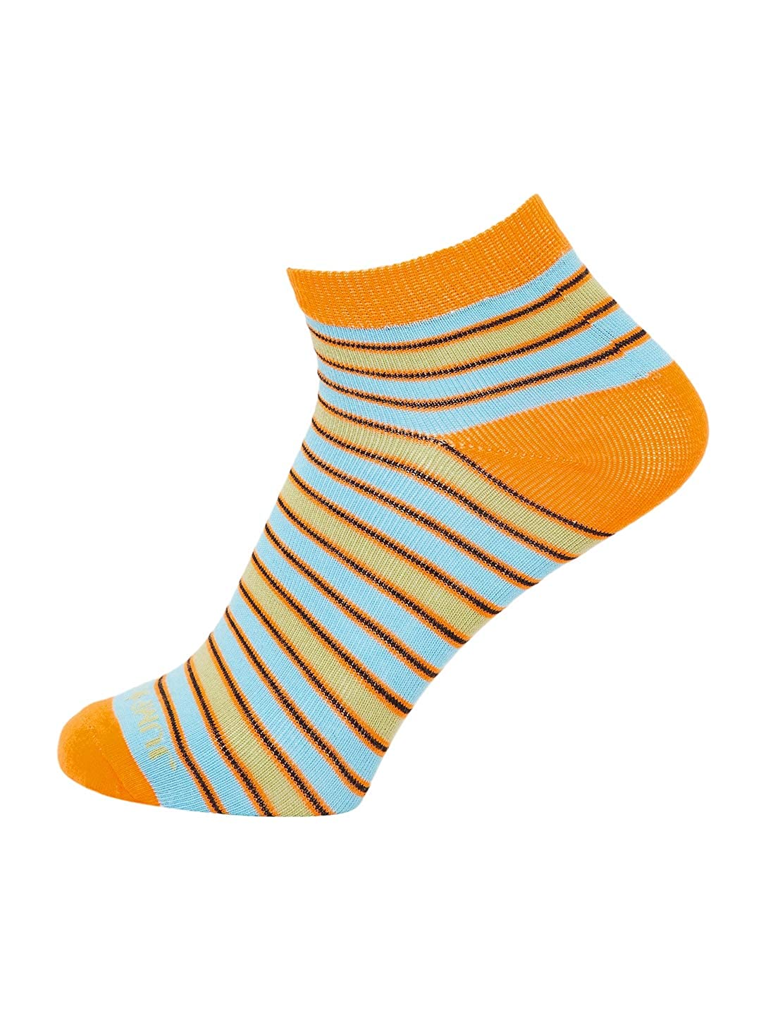 JUMP USA Women Pack of 3 Ankle Length Socks_Black/Blue/Orange