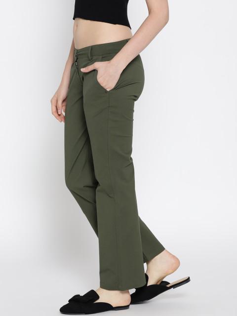 Women Solid Flared Trousers - JUMP USA