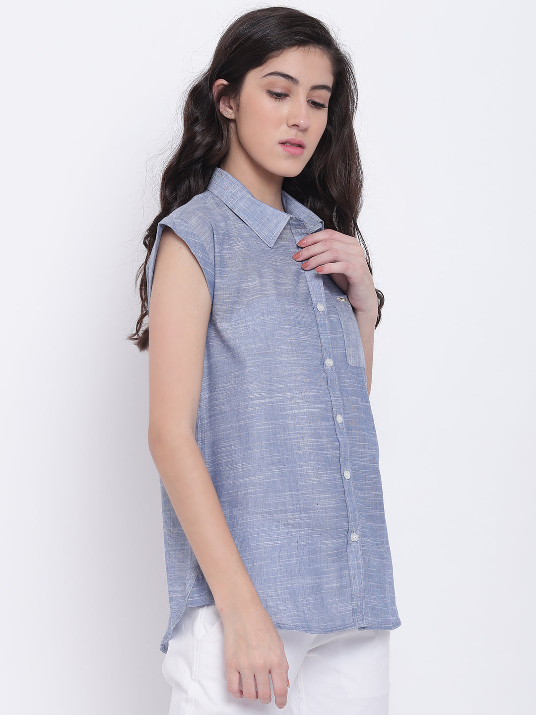 Women Blue Casual Tops - JUMP USA