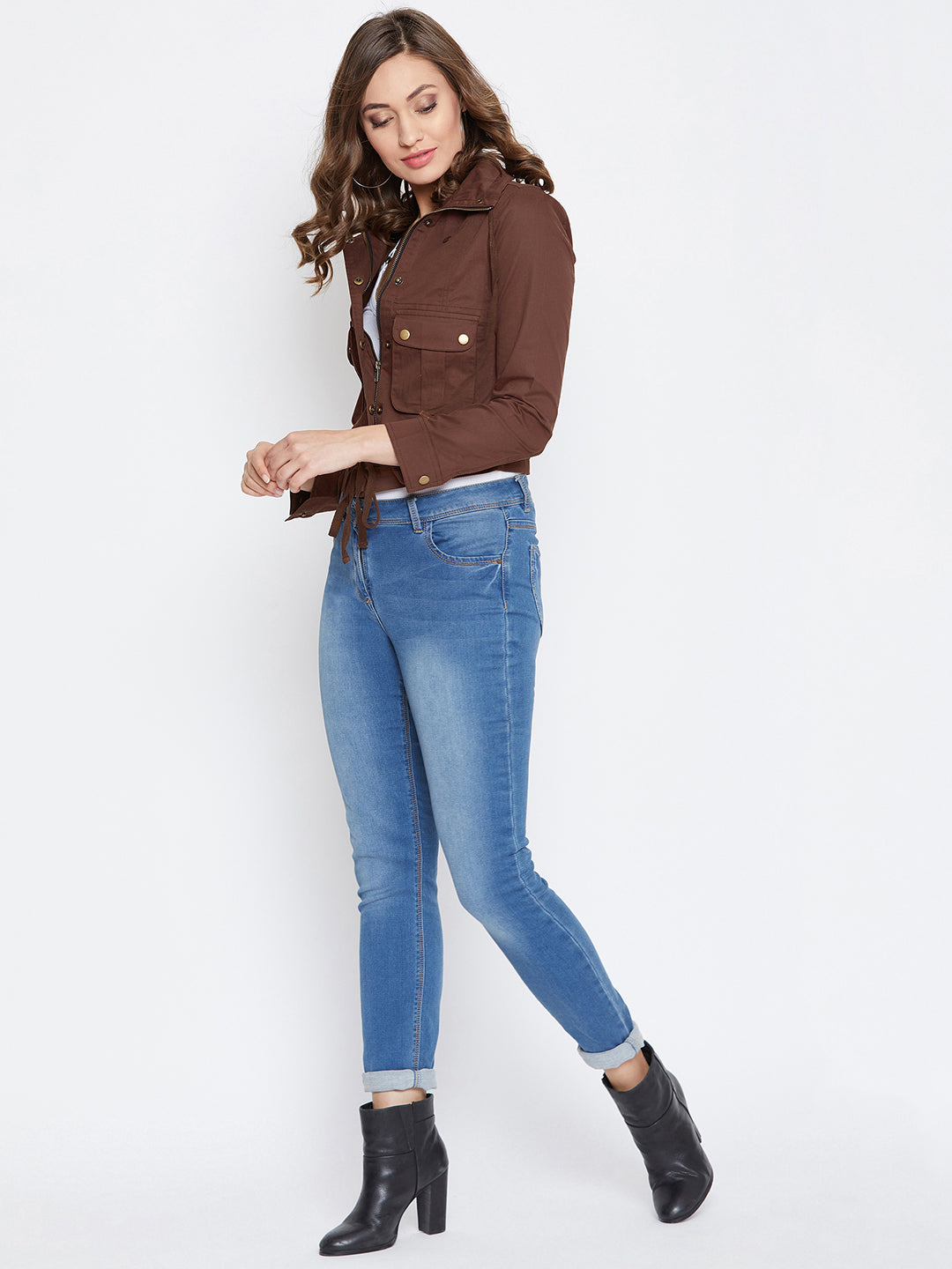 JUMP USA Women Rust Casual Tailored Jacket - JUMP USA