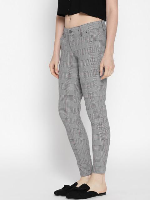 Women checked Cropped Trousers - JUMP USA
