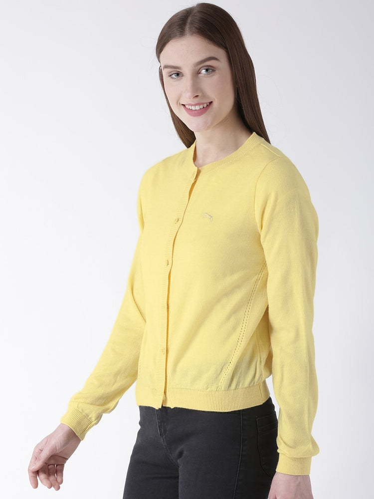 Women Cotton Casual Long Sleeve Yellow Winter Sweaters - JUMP USA (1568776519722)