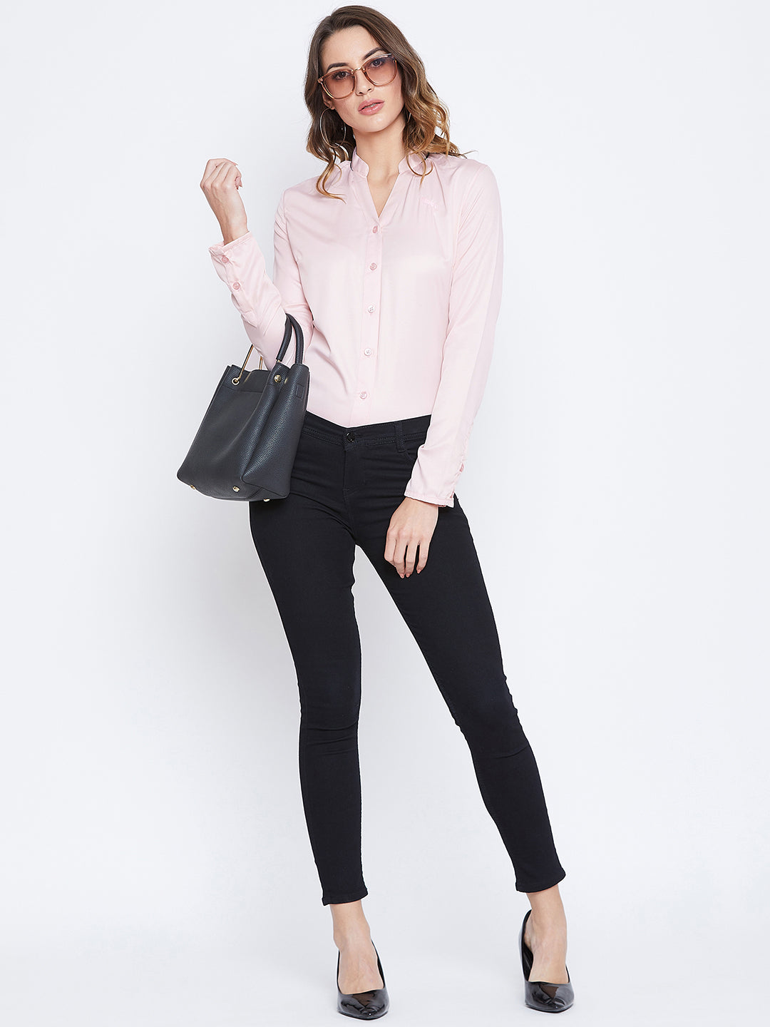 JUMP USA Women Pink Solid Casual Shirts - JUMP USA
