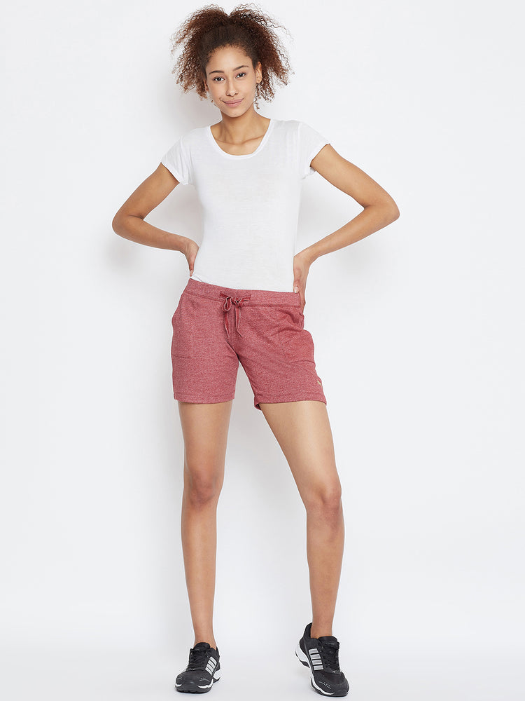 JUMP USA Women Red Solid Shorts - JUMP USA