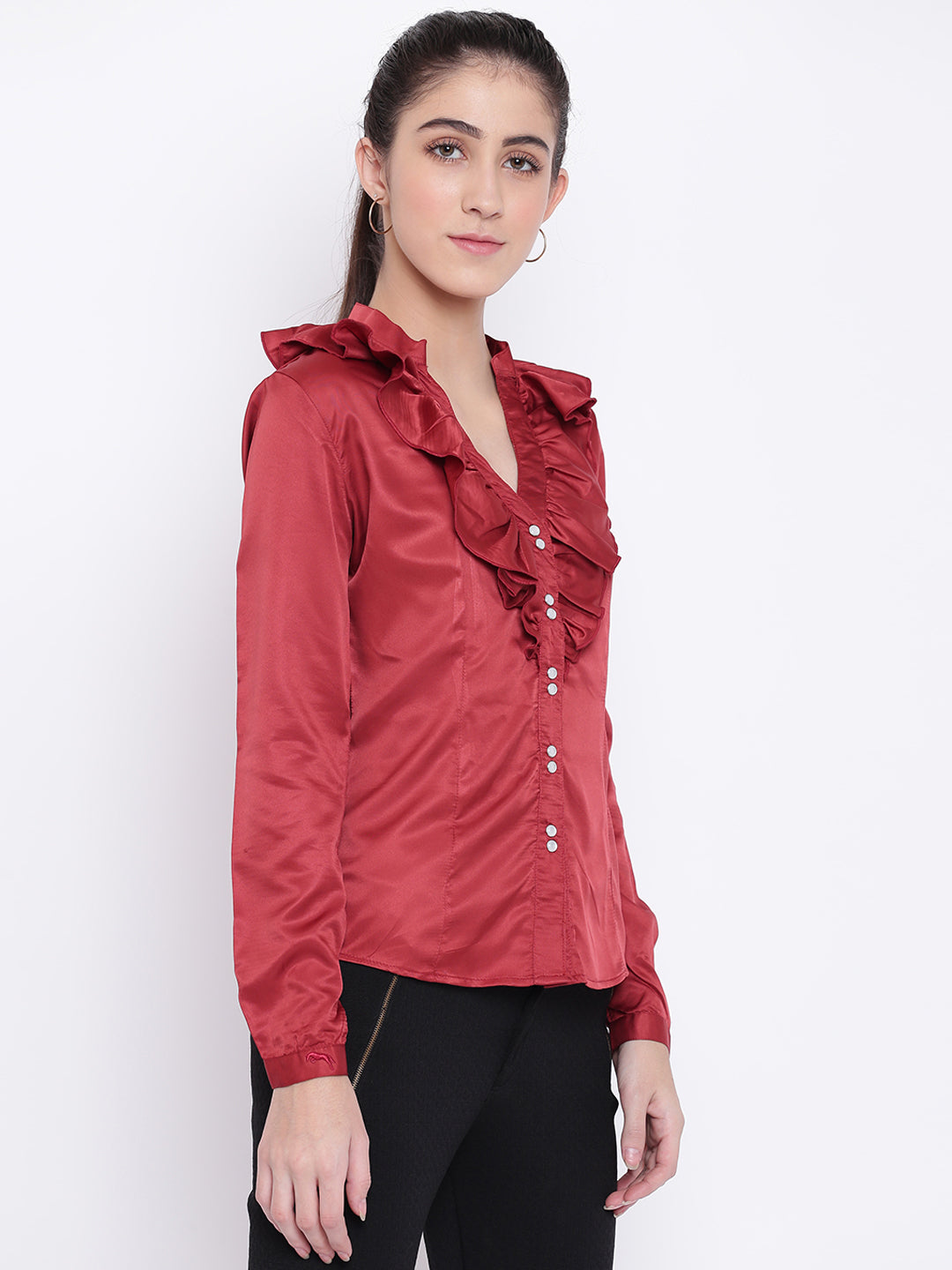 Women Navy Blue Casual Tops - JUMP USA
