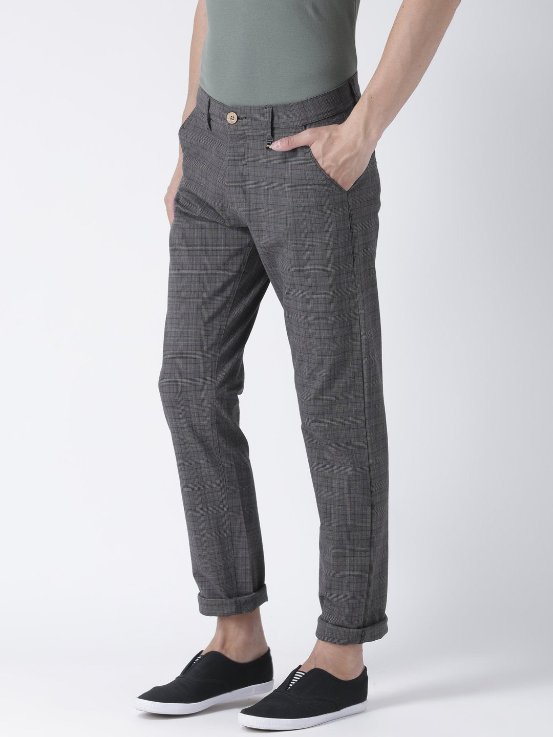 Men Relax Fit 4 Way Stretch Casual Blackwatch Pant