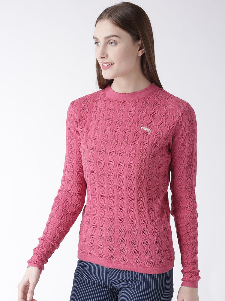 Women Cotton Casual Long Sleeve Pink Winter Sweaters - JUMP USA (1568777175082)