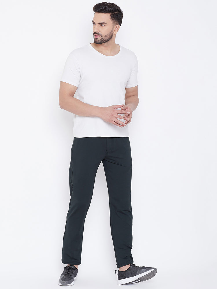 JUMP USA Men Black Solid Sports Track Pant - JUMP USA