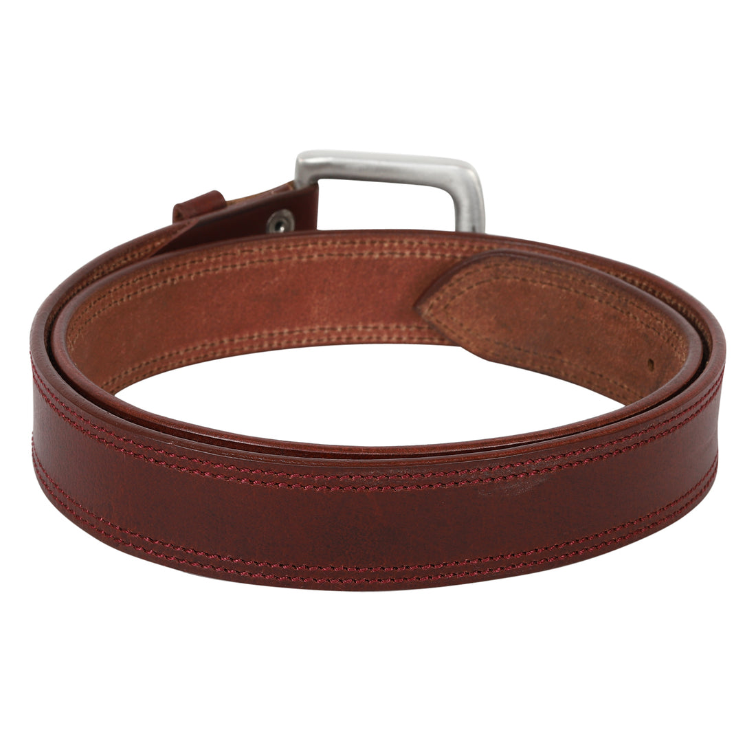Men Leather Brown Belts With Metal Buckle - JUMP USA