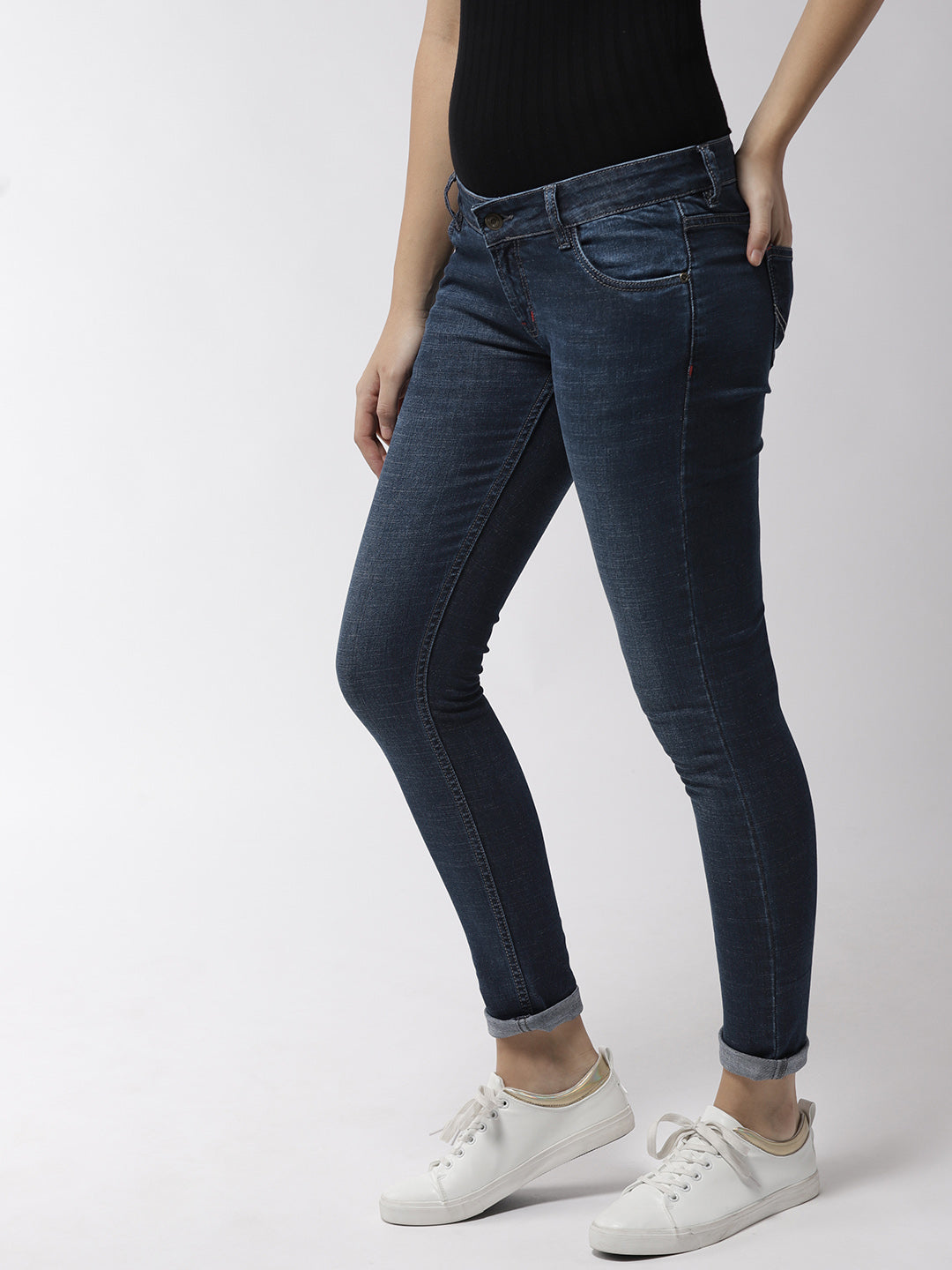 Women Blue Skinny Fit Mid-Rise Clean Look Jeans - JUMP USA