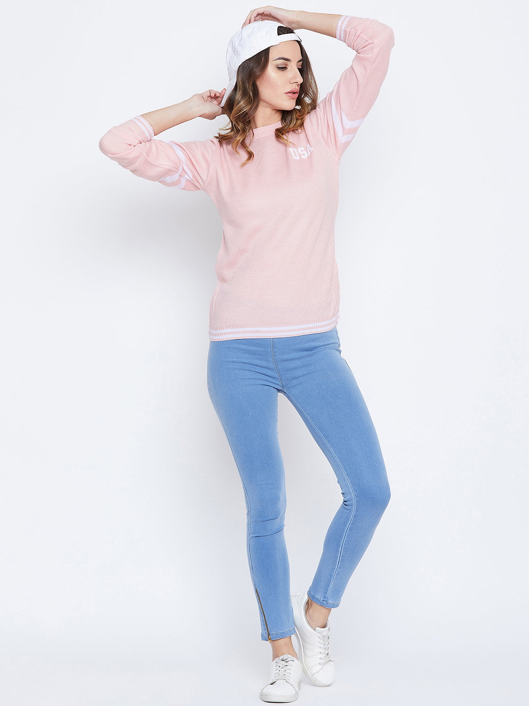 JUMP USA Women Pink Solid Sweaters - JUMP USA