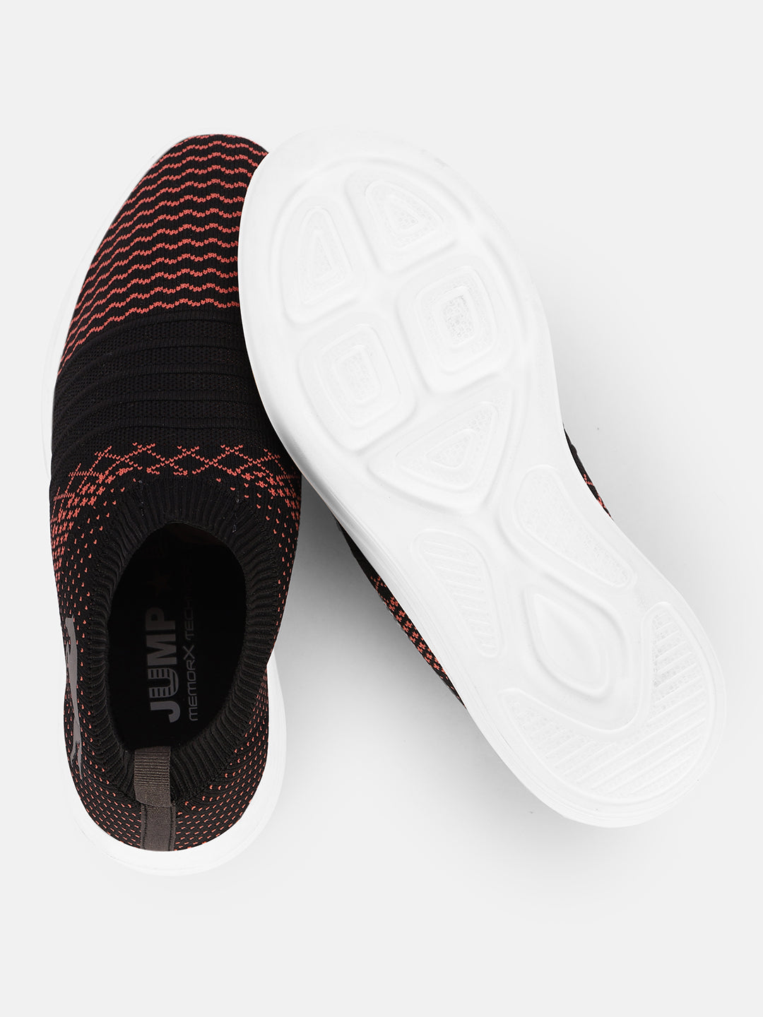JUMP USA Women's Textured Black Smart Casual Sneakers Shoes - JUMP USA
