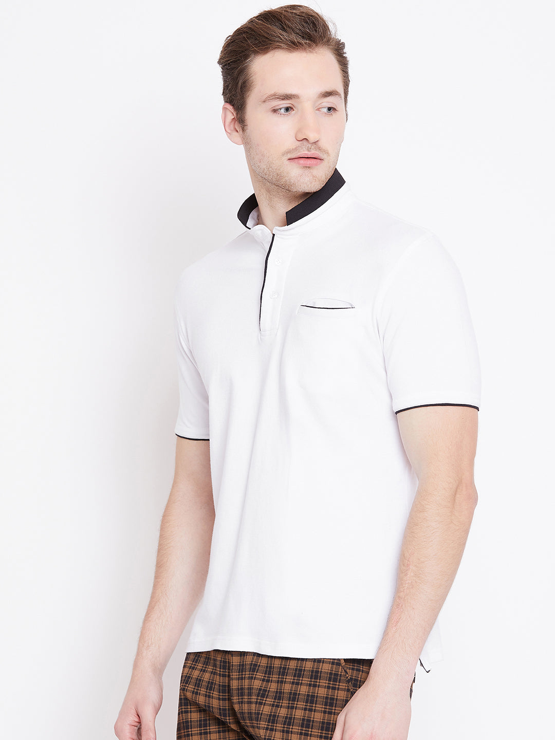 JUMP USA Men White Polo T-Shirt - JUMP USA