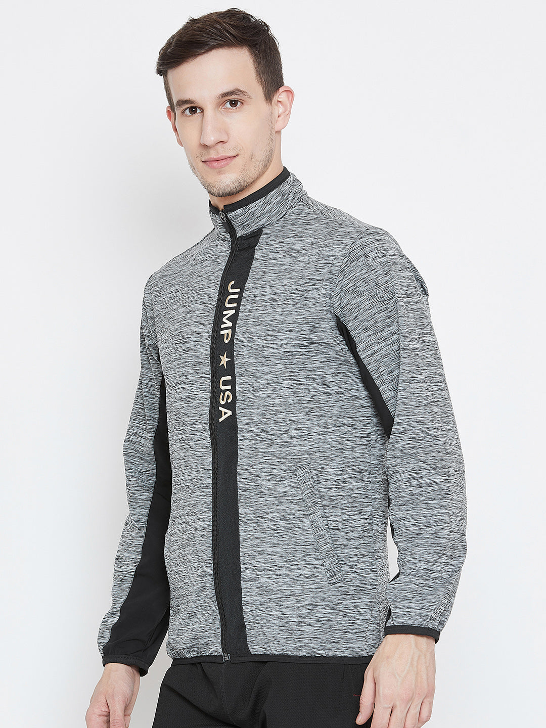 Men Sports Black Sporty Jacket - JUMP USA