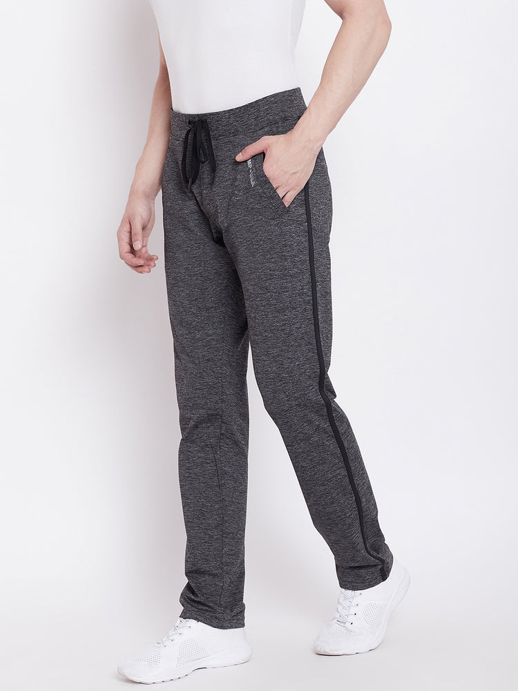 JUMP USA Men Grey Active Wear Solid Track Pant - JUMP USA
