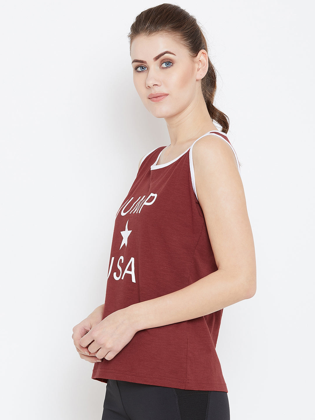 JUMP USA Women Red Printed Tank Top - JUMP USA