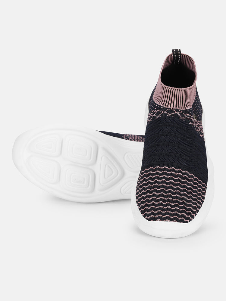 JUMP USA Women's Textured Blue Smart Casual Sneakers Shoes - JUMP USA
