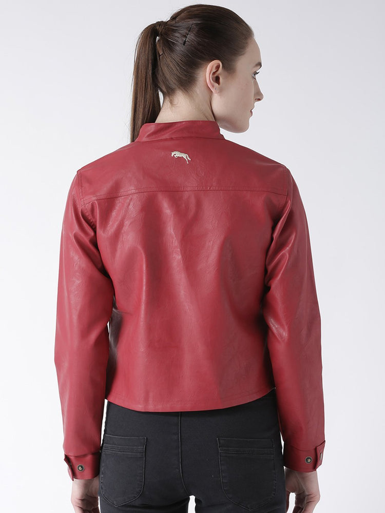 Women Casual Long Sleeve Red Winter Jacket - JUMP USA (1568777502762)