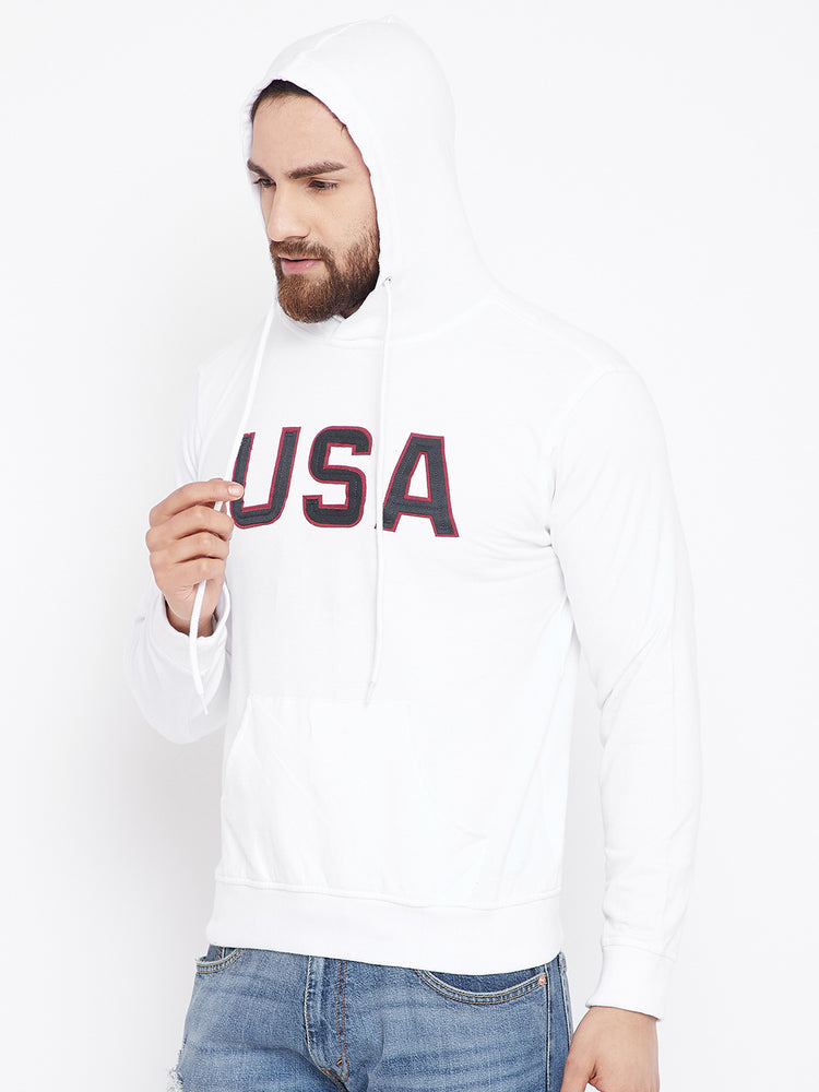 Mens Solid White Sweatshirt - JUMP USA