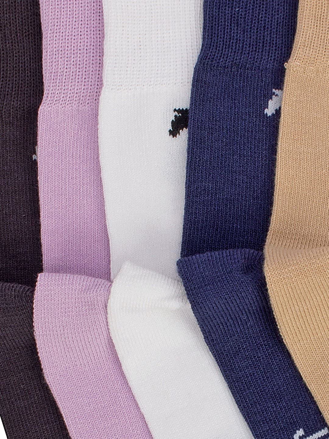 JUMP USA Men's Ankle Length Bamboo Cotton Socks - Pack of 5 | Men Casual Socks for Everyday Wear - Sweat Proof, Quick Dry, Padded for Extra Comfort | Color - Beige/White/Green