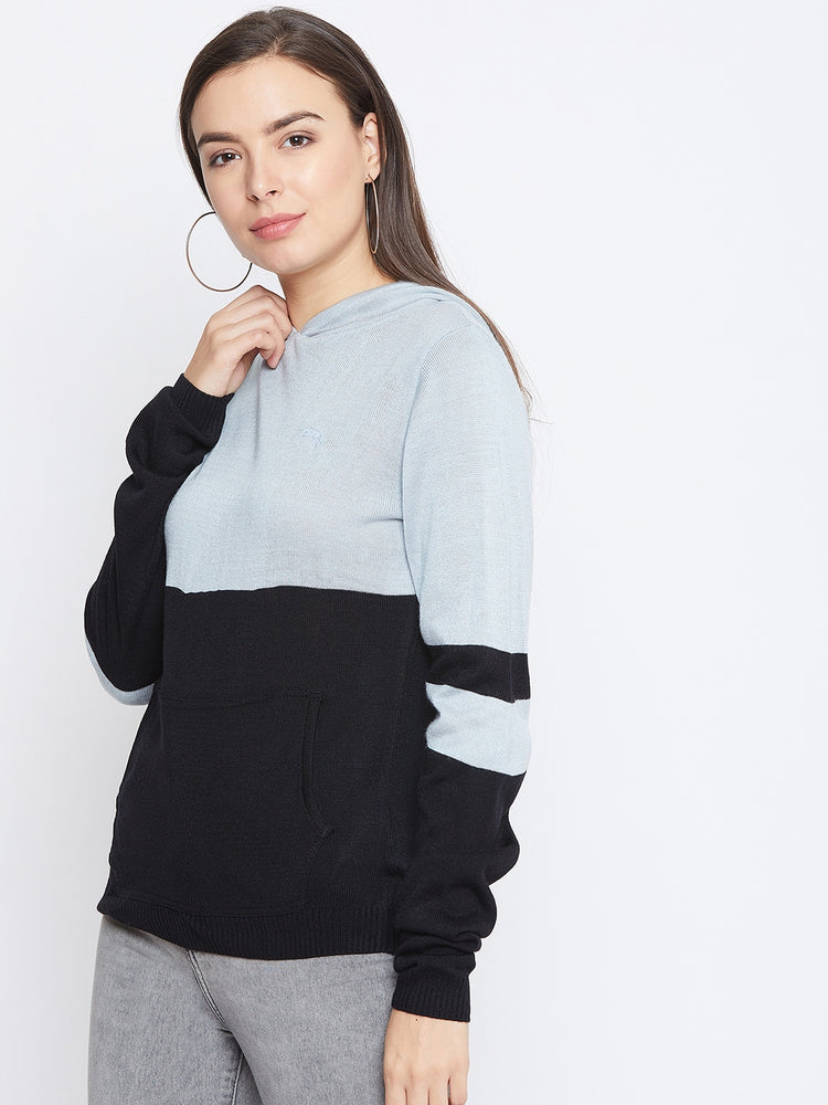 JUMP USA Women Solid Casual Hooded Pullover - JUMP USA