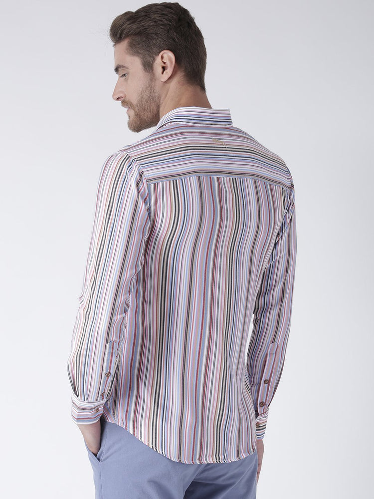 Men Multi Regular Fit Striped Casual Shirt - JUMP USA (1568801783850)