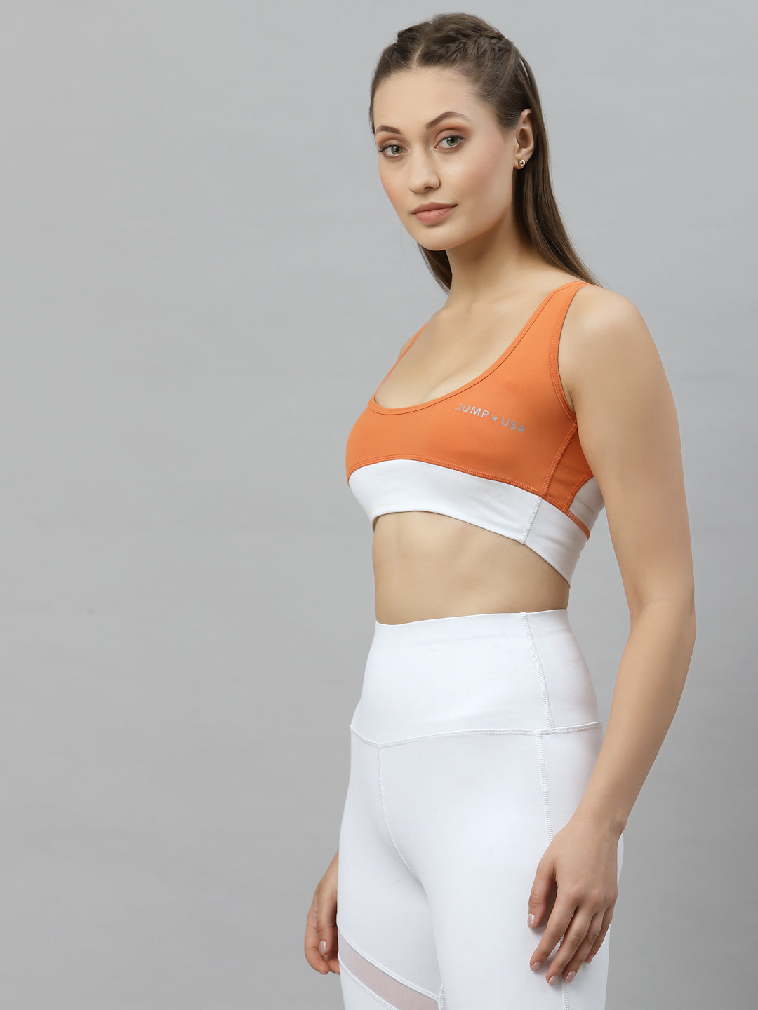 JUMP USA Solid Non-Wired Non Padded Sports Bra