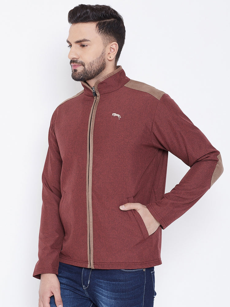 JUMP USA Men Red Solid Bomber Jacket - JUMP USA