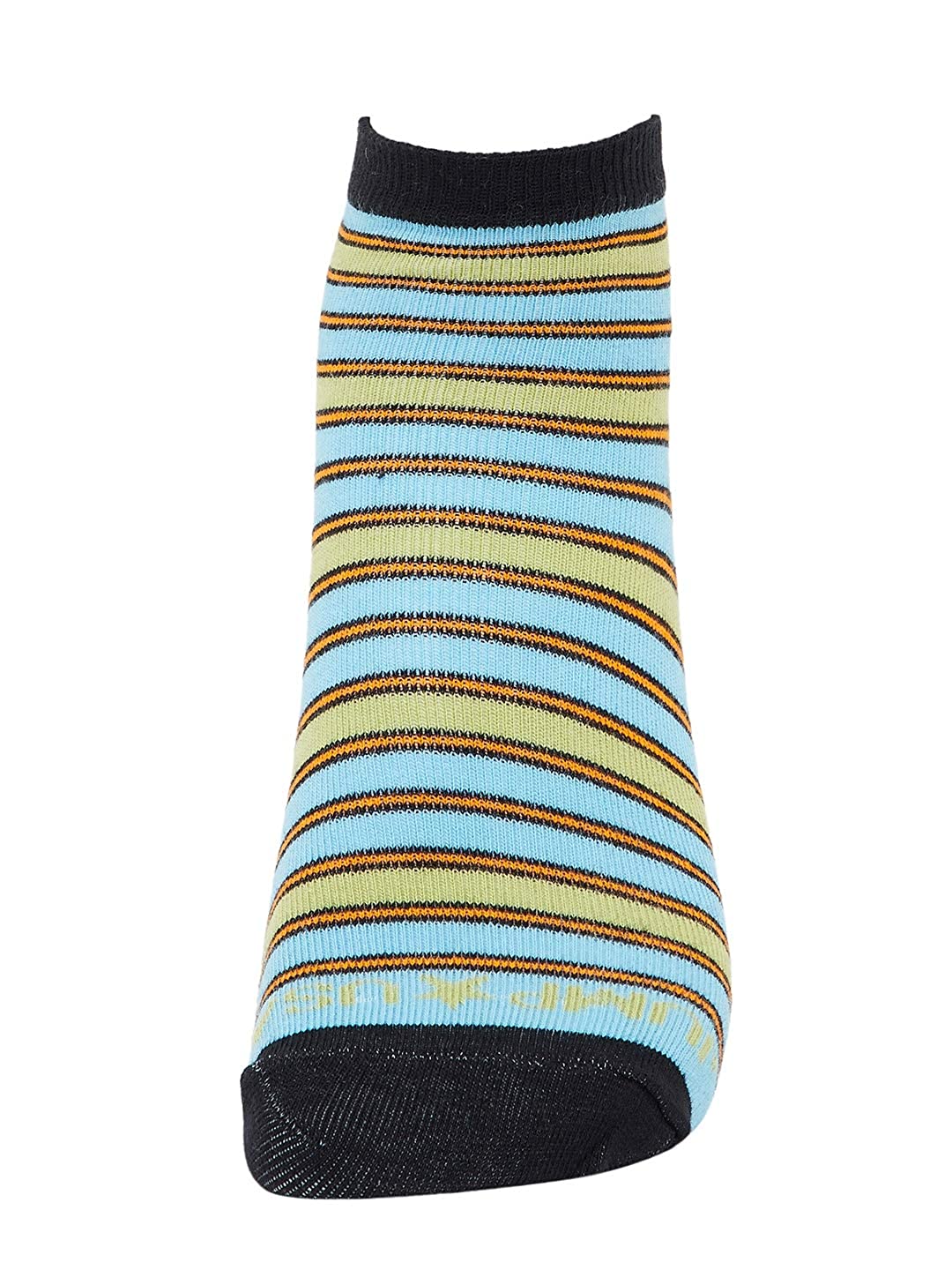 JUMP USA Women Pack of 3 Ankle Length Socks_Black/Blue/Orange