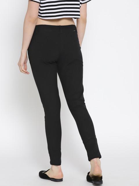 Women Solid Slim Fit Chinos - JUMP USA