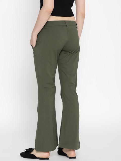 Women Solid Flared Trousers - JUMP USA