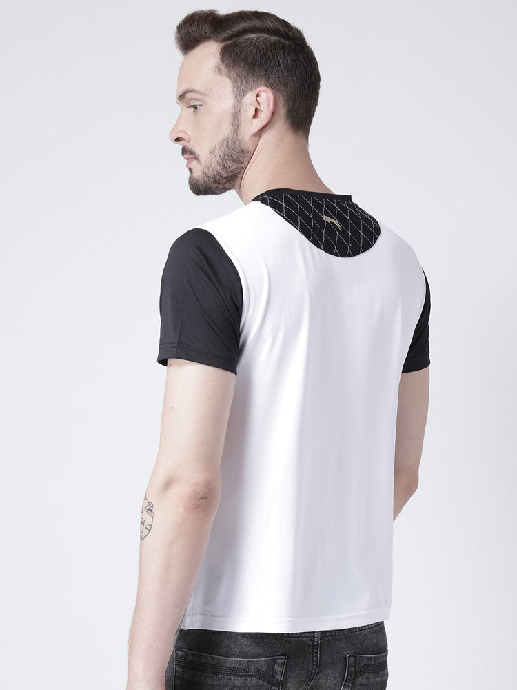 Men White Graphic Round Neck T-shirt - JUMP USA