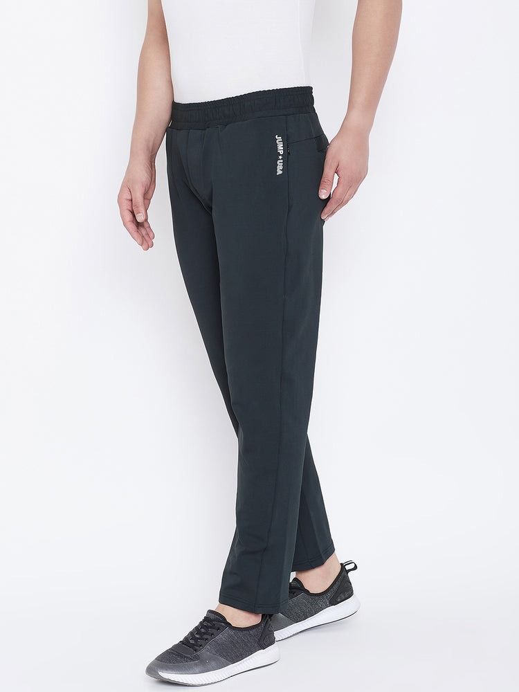 JUMP USA Men Black Solid Sports Track Pant - JUMP USA