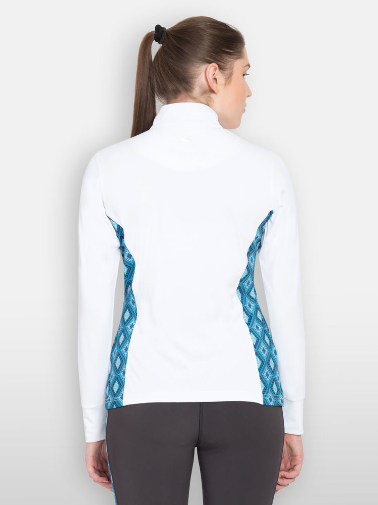 Women Solid Stand Collar Tshirt - JUMP USA