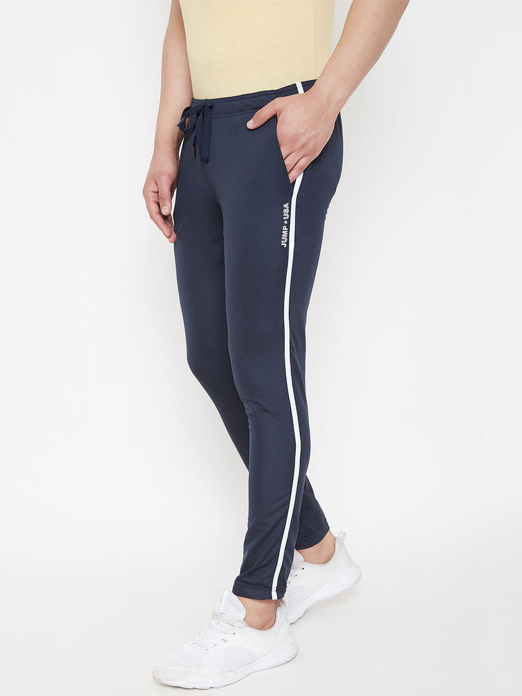 JUMP USA Men Navy Blue Solid Track Pant - JUMP USA