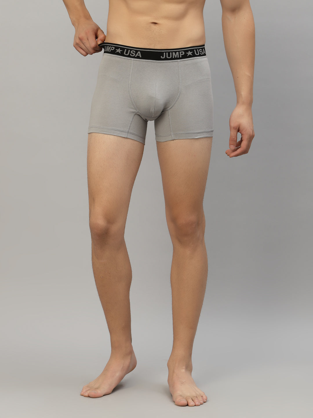 JUMP USA Men Grey SOLID TRUNKS