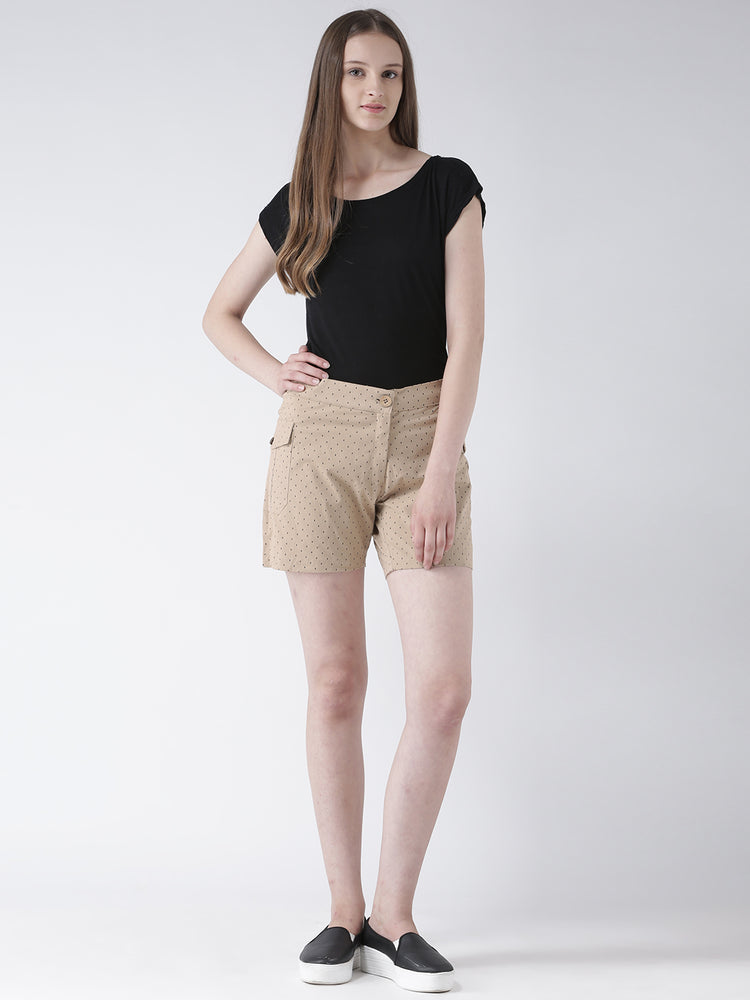 Women Cotton Printed Regular Shorts - JUMP USA